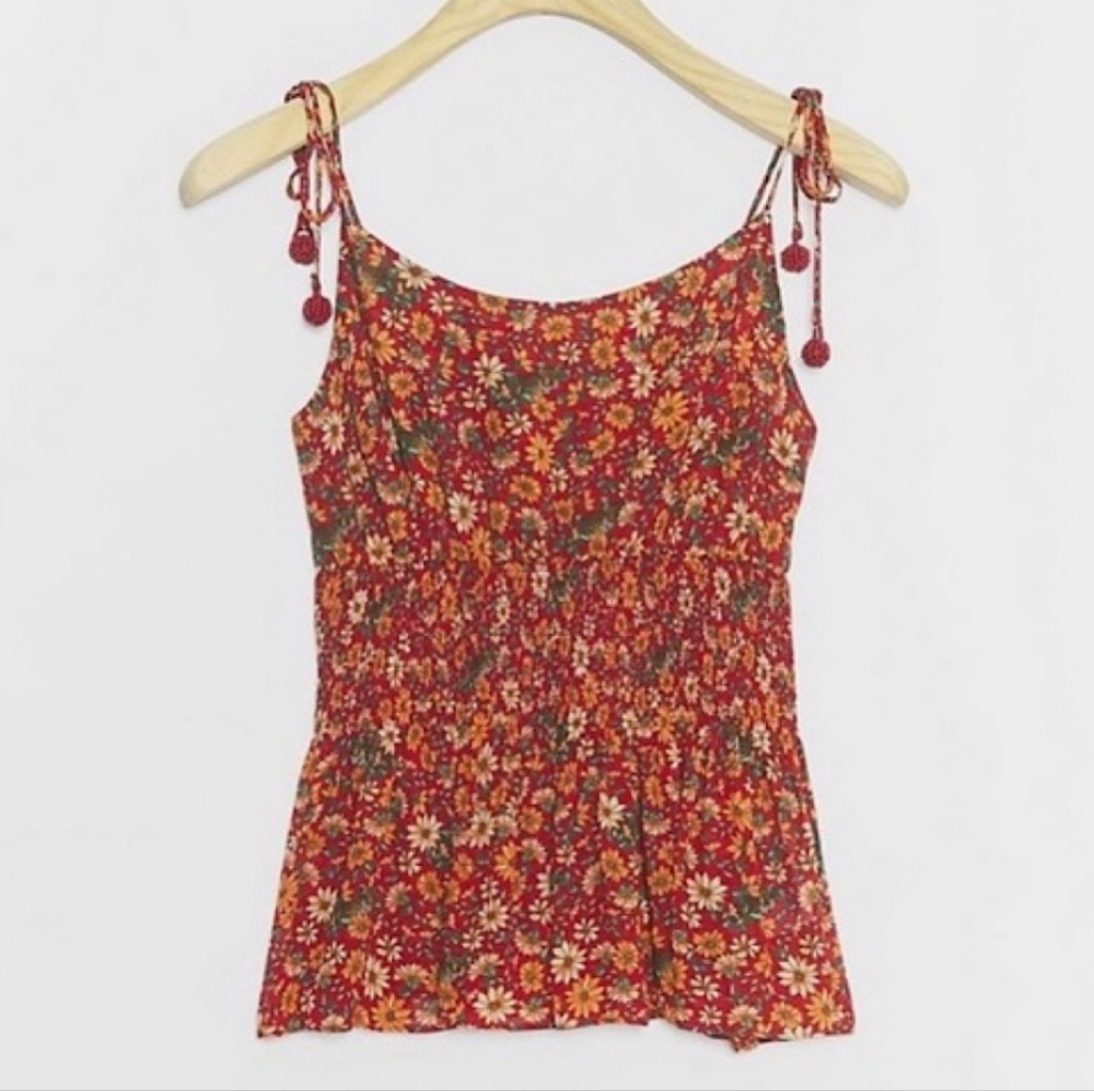 Farm x Anthropologie Meg Floral Leopard Cami Size L